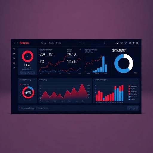 Local SEO performance dashboard showing traffic, rankings and conversion growth charts